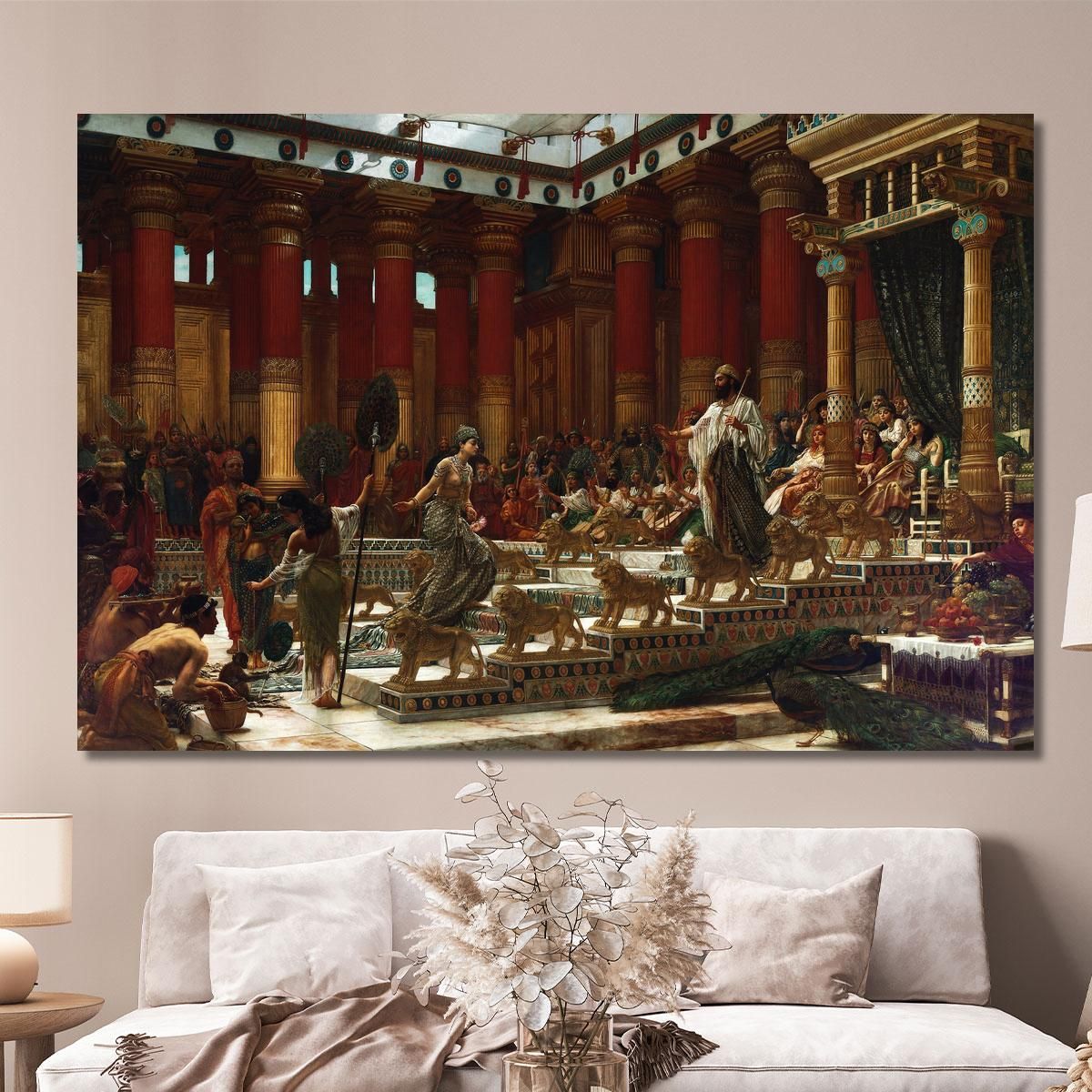 The Visit Of The Queen Of Sheba To King Solomon Edward John Poynter ejp30 canvas print 