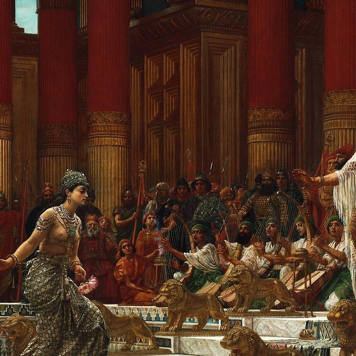 The Visit Of The Queen Of Sheba To King Solomon Edward John Poynter ejp30 canvas print