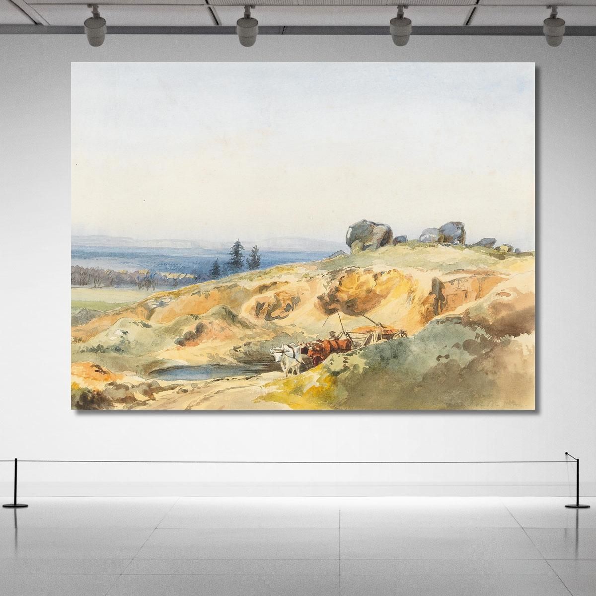 A Landscape With A Narrow Path And An Oxcart Edward Theodore Compton etc1 canvas print 