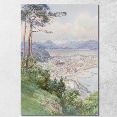 A View Of Bregenz And Lake Bodensee Edward Theodore Compton etc2 canvas print 