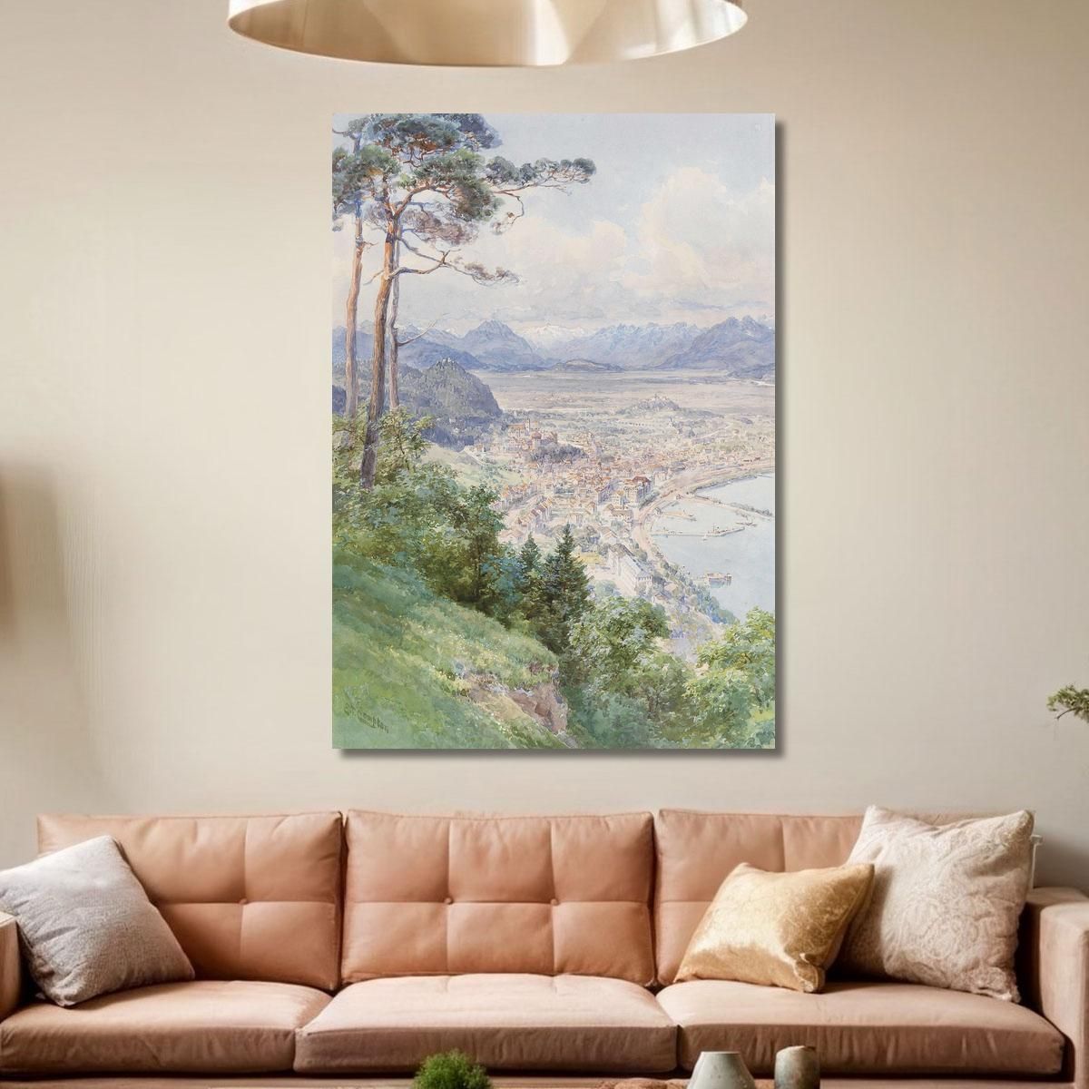 A View Of Bregenz And Lake Bodensee Edward Theodore Compton etc2 canvas print 