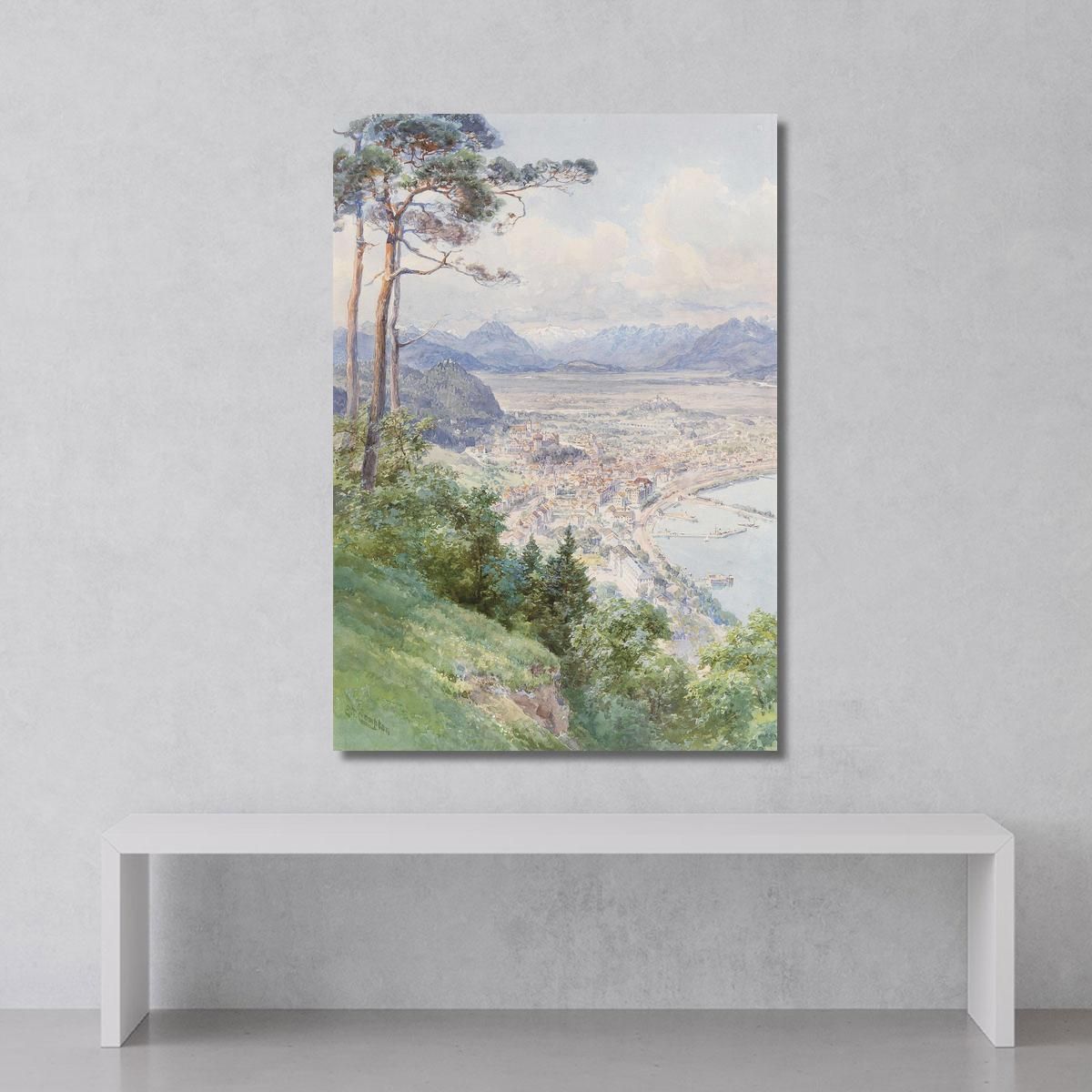 A View Of Bregenz And Lake Bodensee Edward Theodore Compton etc2 canvas print 