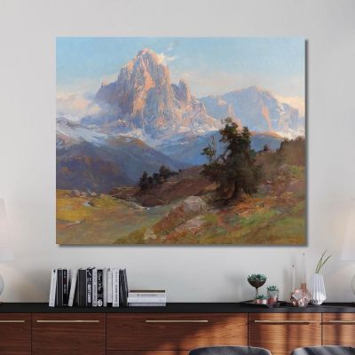 A View Of Mount Sassolungo Edward Theodore Compton etc4 canvas print 