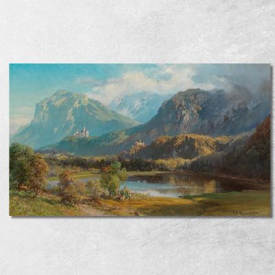 A View Of Neuschwanstein Edward Theodore Compton etc5 canvas print 