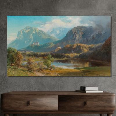 A View Of Neuschwanstein Edward Theodore Compton etc5 canvas print 