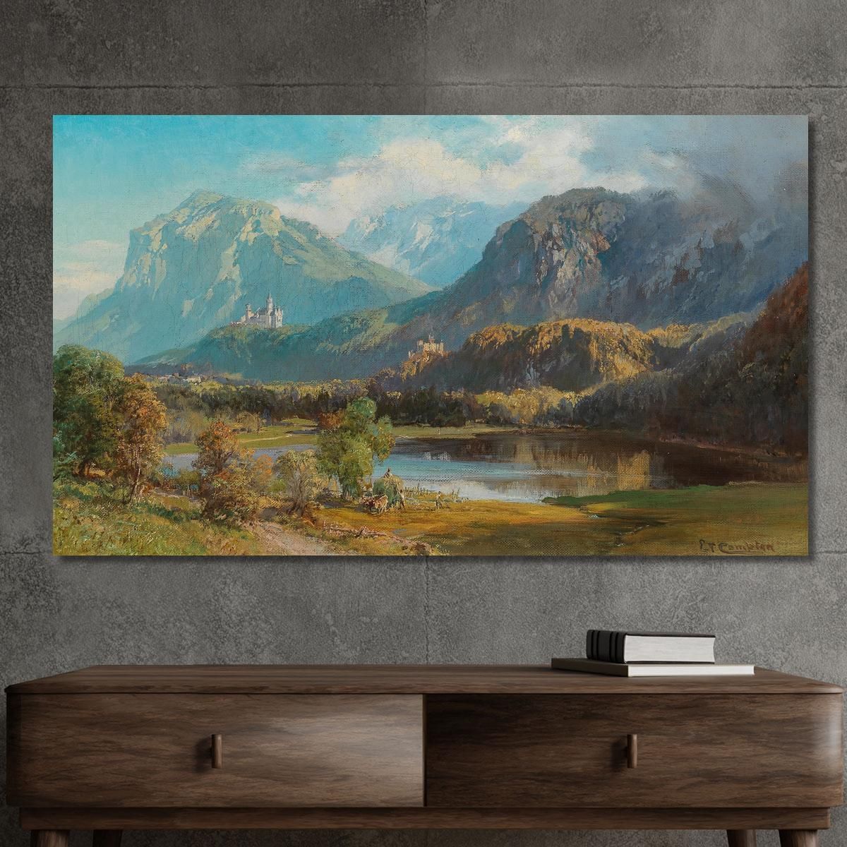 A View Of Neuschwanstein Edward Theodore Compton etc5 canvas print 