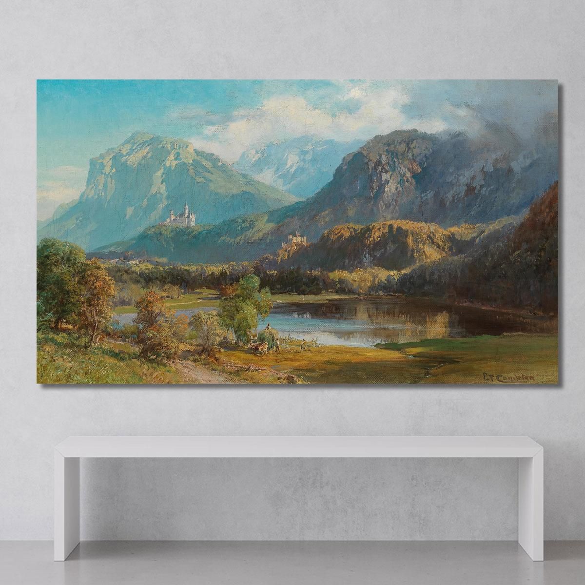 A View Of Neuschwanstein Edward Theodore Compton etc5 canvas print 