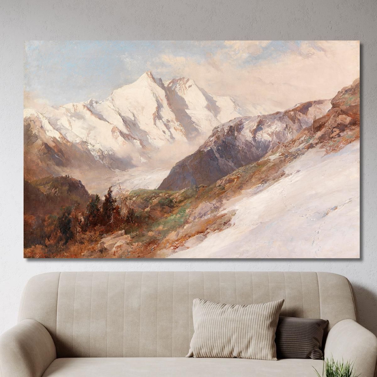 View Of The North Side Of Grossglockner Edward Theodore Compton etc13 canvas print 