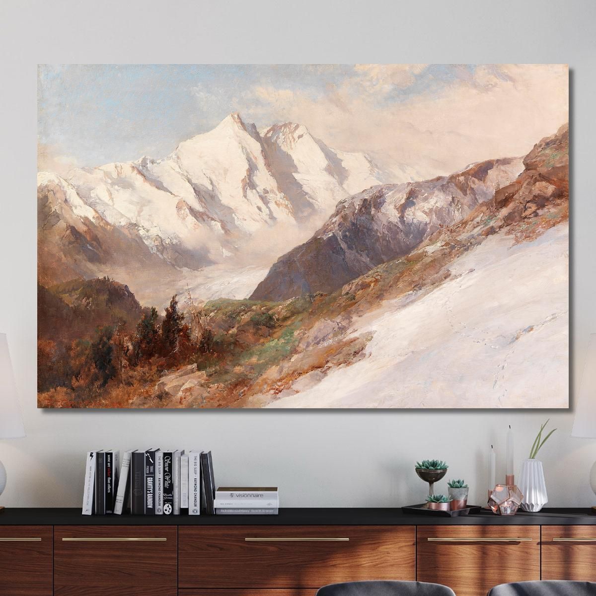 View Of The North Side Of Grossglockner Edward Theodore Compton etc13 canvas print 