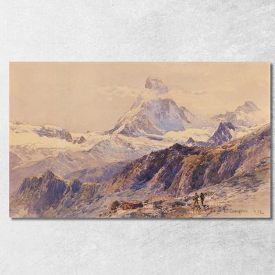 The Matterhorn From The Triftkumme Edward Theodore Compton etc19 canvas print 