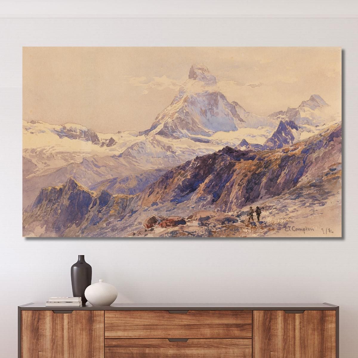 The Matterhorn From The Triftkumme Edward Theodore Compton etc19 canvas print 