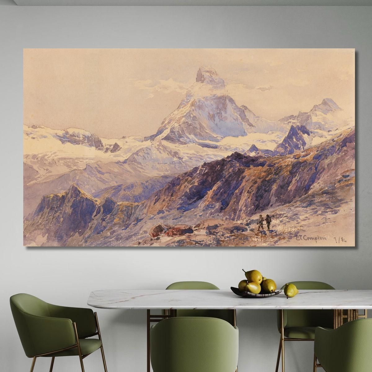 The Matterhorn From The Triftkumme Edward Theodore Compton etc19 canvas print 