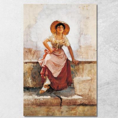 Florentine Flower Girl Frank Duveneck fdu3 canvas print 