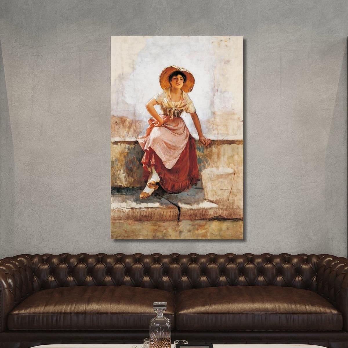 Florentine Flower Girl Frank Duveneck fdu3 canvas print 