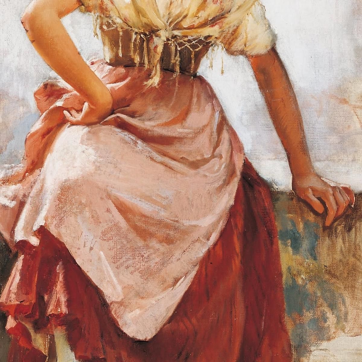 Florentine Flower Girl Frank Duveneck fdu3 canvas print