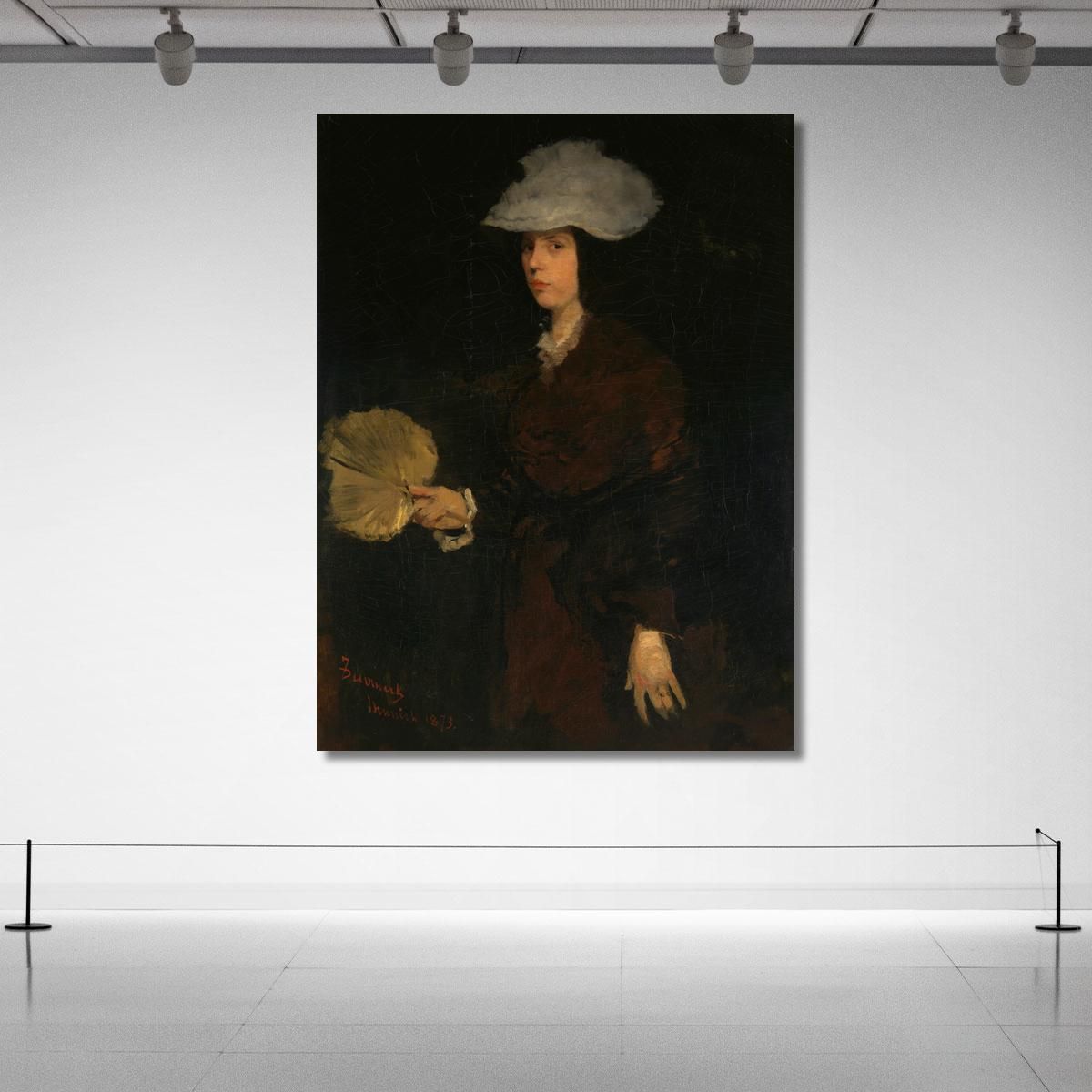 Lady With Fan Frank Duveneck fdu7 canvas print 