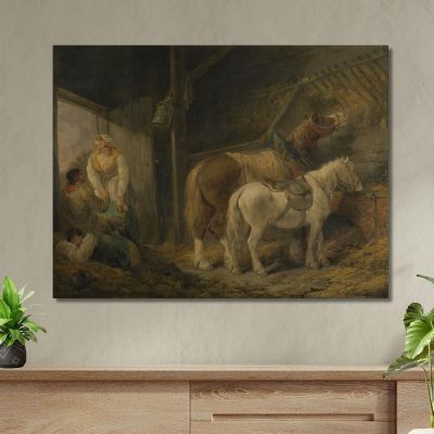 A Carrier'S Stable George Morland gmo1 canvas print 