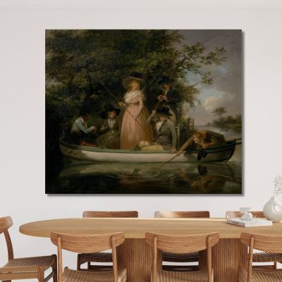 A Party Angling George Morland gmo4 canvas print 