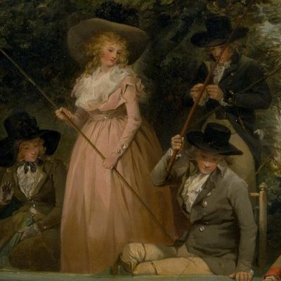 A Party Angling George Morland gmo4 canvas print