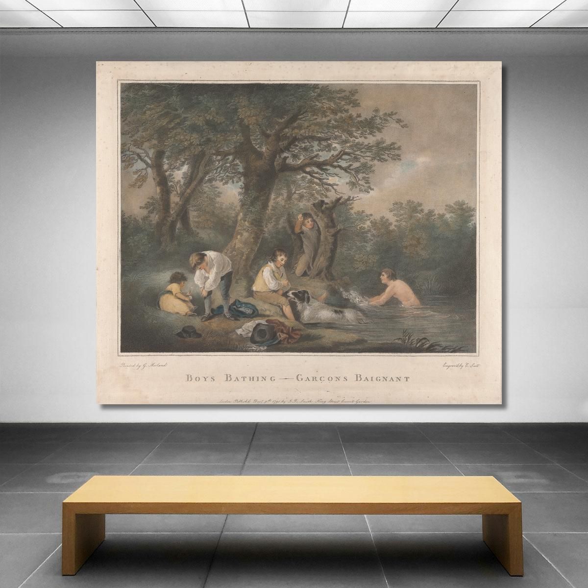 Boys Bathing George Morland gmo11 canvas print 