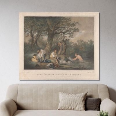 Boys Bathing George Morland gmo11 canvas print 