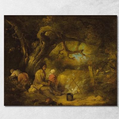 Gypsy Encampment George Morland gmo21 canvas print 