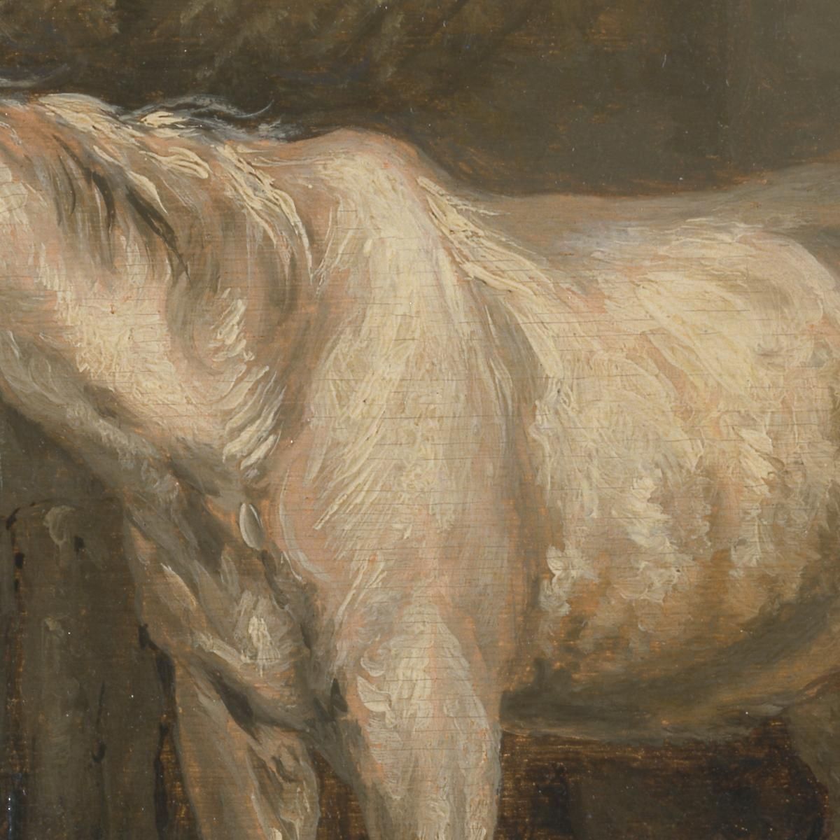 Old Horses With A Dog In A Stable George Morland gmo23 canvas print