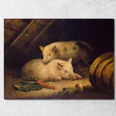 Pigs George Morland gmo27 canvas print 