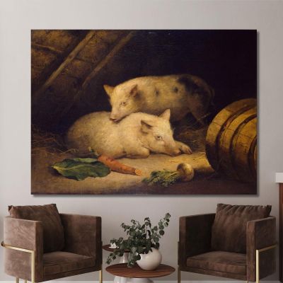 Pigs George Morland gmo27 canvas print 