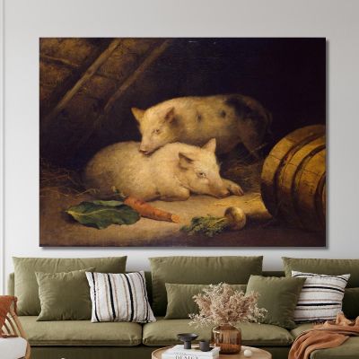 Pigs George Morland gmo27 canvas print 