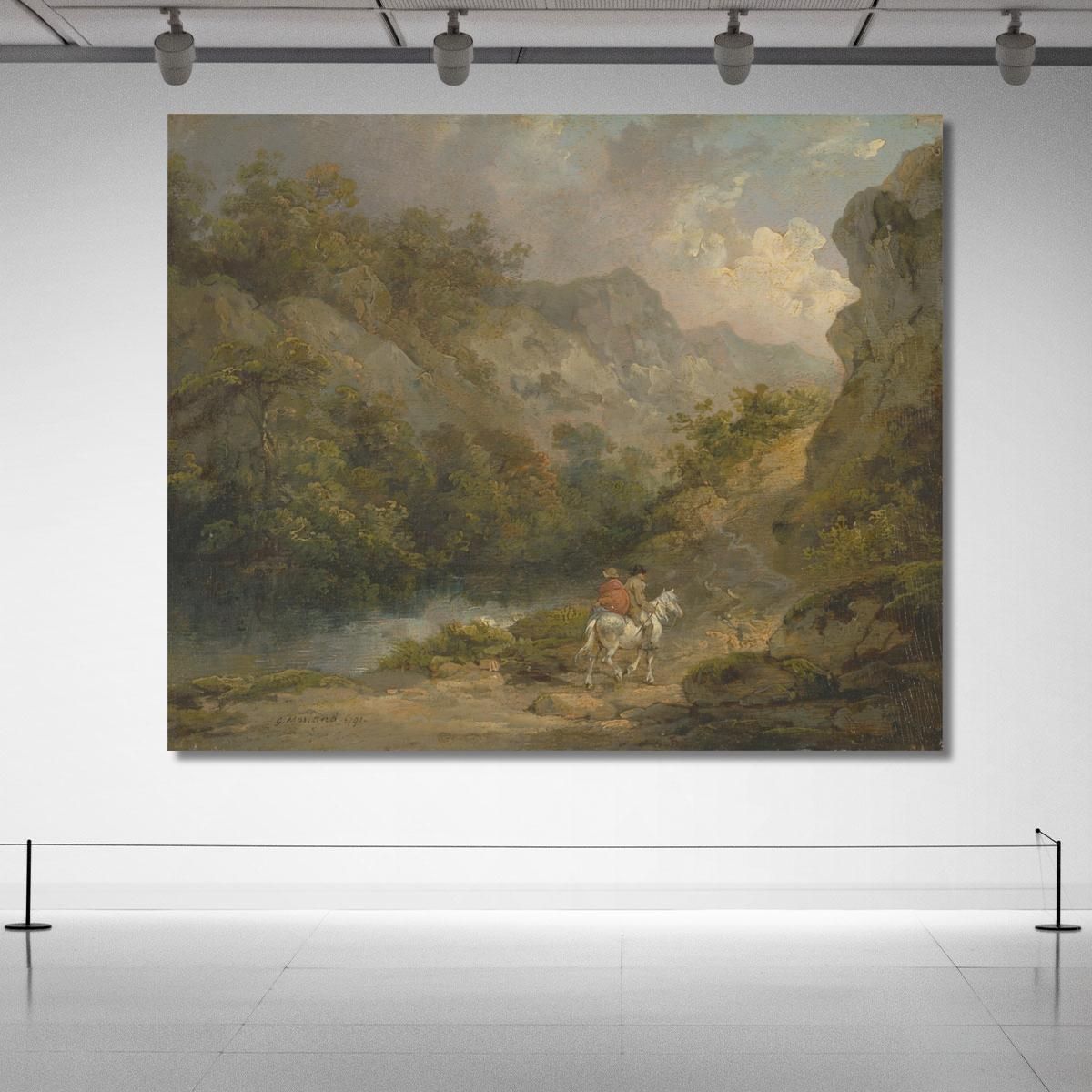 Rocky Landscape With Two Men On A Horse George Morland gmo29 canvas print 