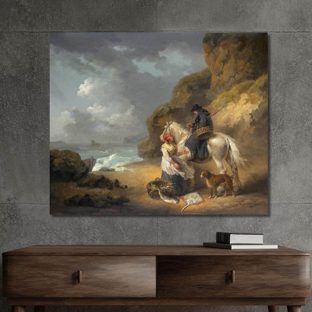 Selling Fish George Morland gmo30 canvas print 