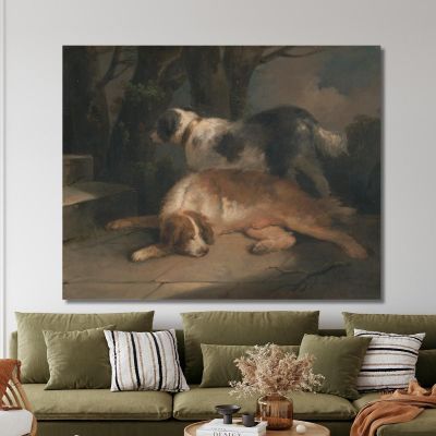 Setters George Morland gmo32 canvas print 