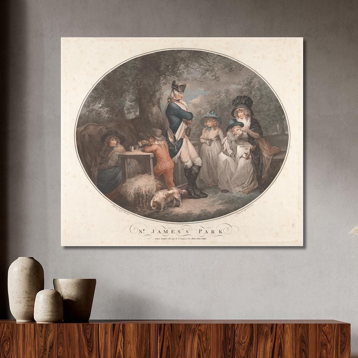 St. James Park George Morland gmo34 canvas print 