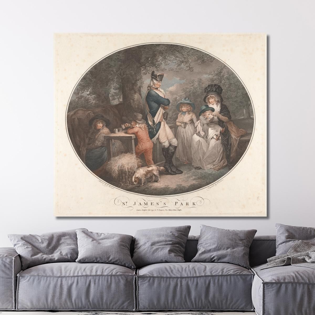 St. James Park George Morland gmo34 canvas print 