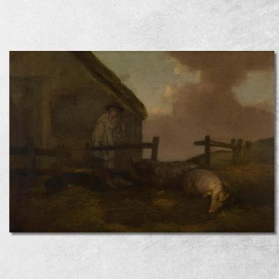 Swineherd George Morland gmo35 canvas print 