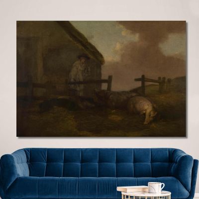 Swineherd George Morland gmo35 canvas print 