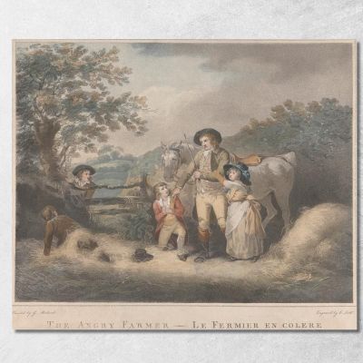 The Angry Farmer George Morland gmo37 canvas print 