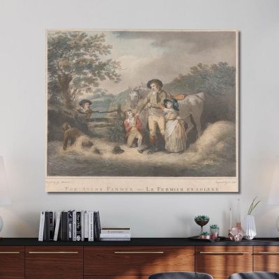 The Angry Farmer George Morland gmo37 canvas print 
