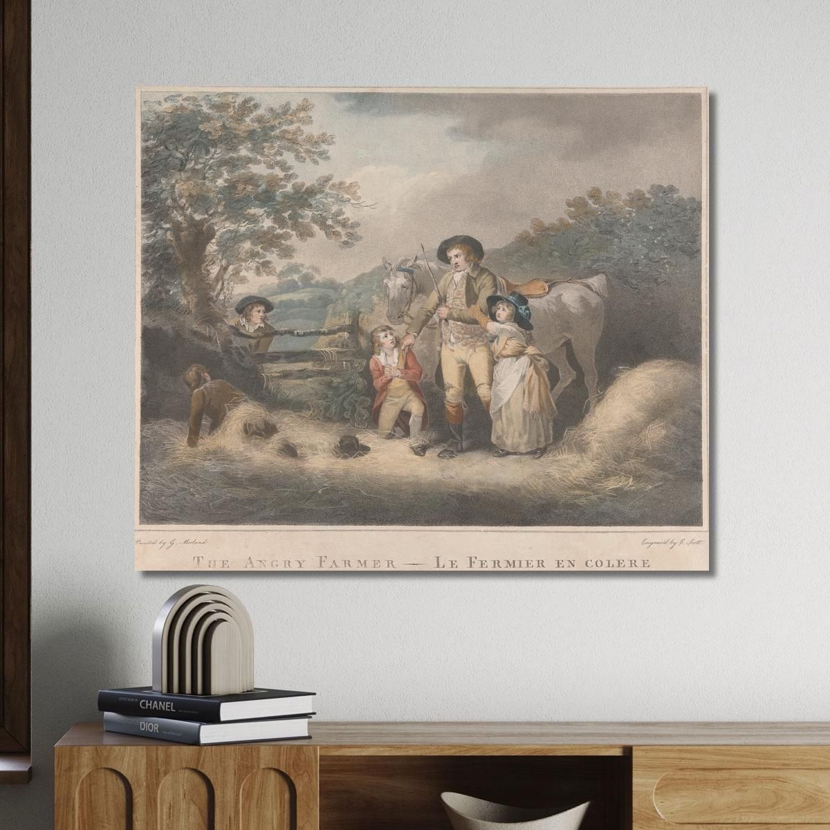 The Angry Farmer George Morland gmo37 canvas print 