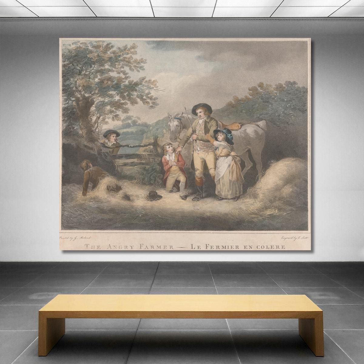 The Angry Farmer George Morland gmo37 canvas print 
