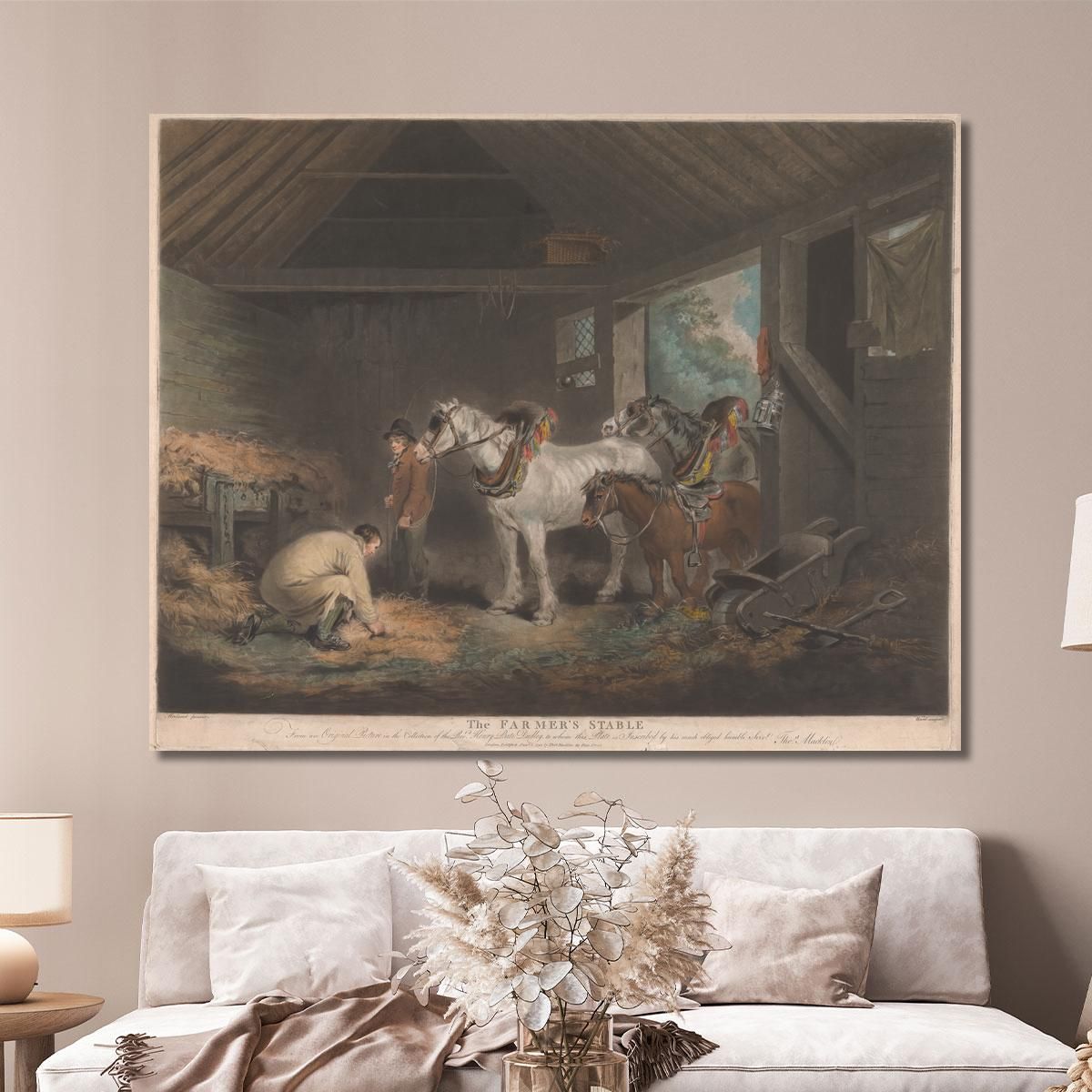 The Farmer'S Stable George Morland gmo41 canvas print 