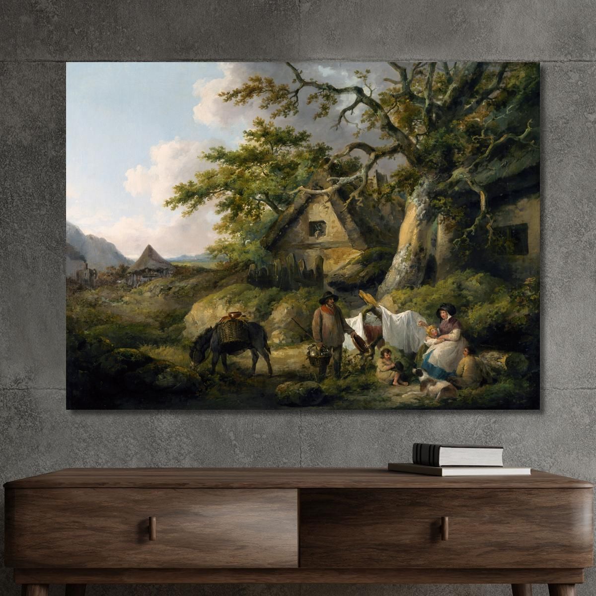 View At Enderby Leicestershire George Morland gmo55 canvas print 