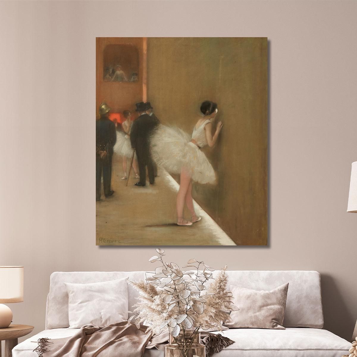 Behind The Curtain At The Ballet Henri Gervex hgr8 canvas print 