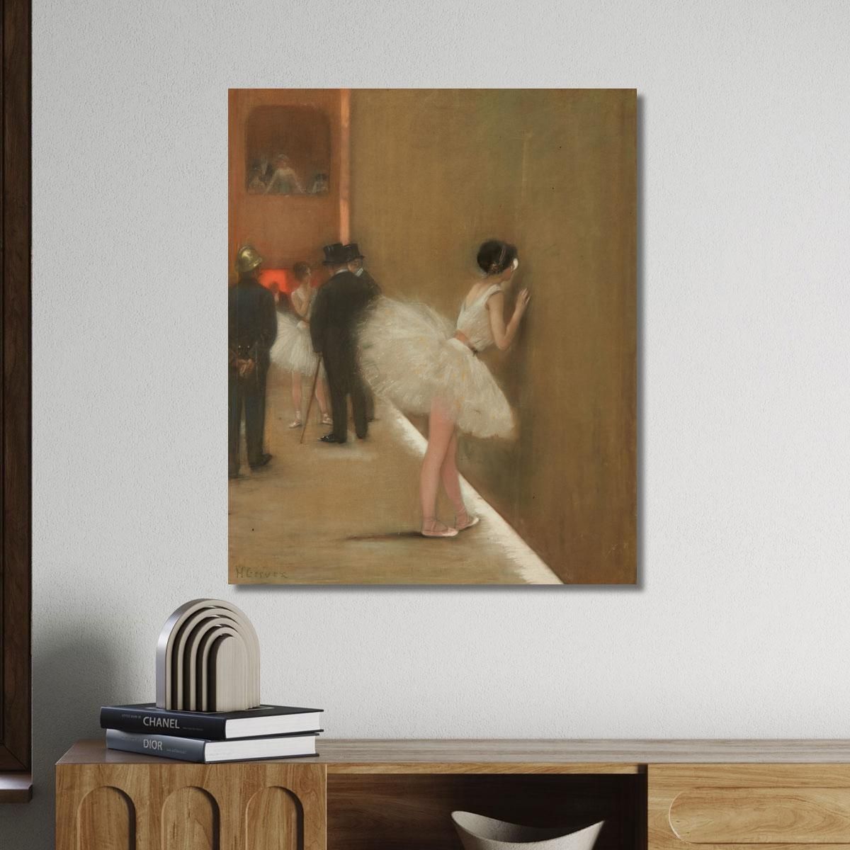 Behind The Curtain At The Ballet Henri Gervex hgr8 canvas print 