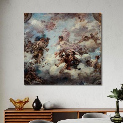 France Welcoming Abundance - Ceiling Project For The Élysée Palace Henri Gervex hgr15 canvas print 