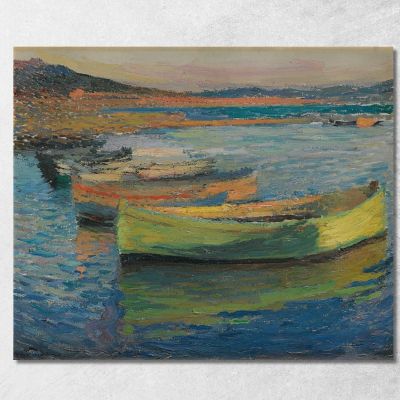 Boats Around Collioure Henri Martin hmt3 canvas print 