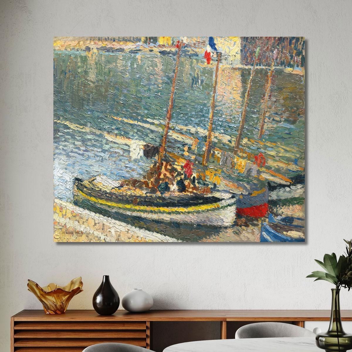 Boats At Collioure On July 14 Henri Martin hmt4 canvas print 