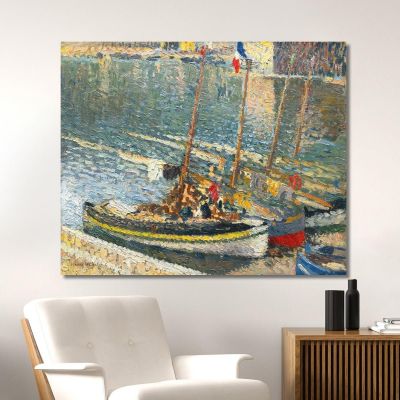 Boats At Collioure On July 14 Henri Martin hmt4 canvas print 