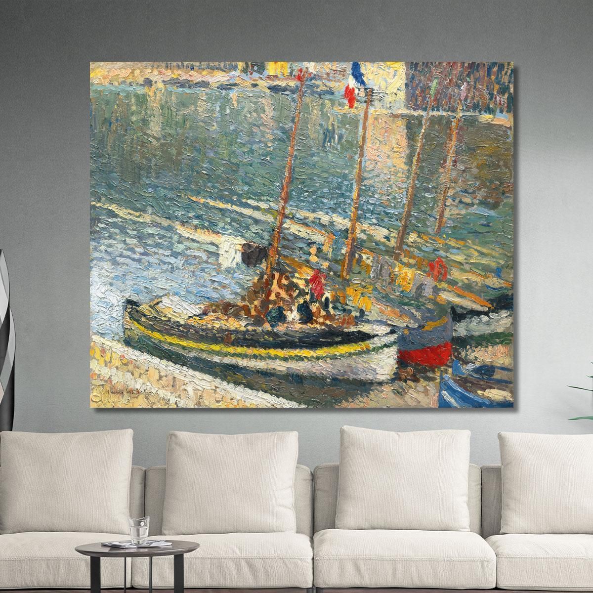 Boats At Collioure On July 14 Henri Martin hmt4 canvas print 
